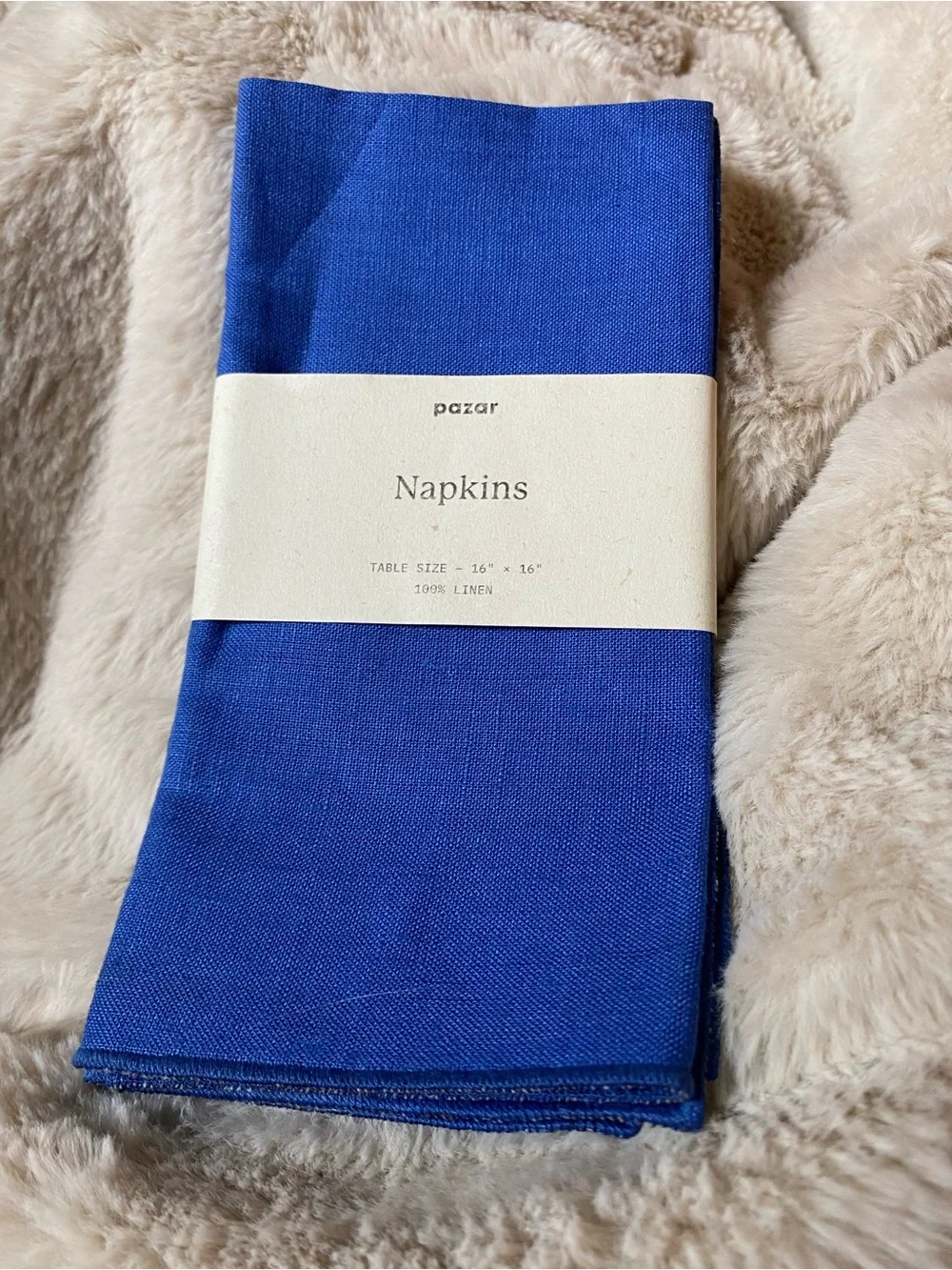 Blue Table Napkins - Set of Linen-Feel Dinner Napkins